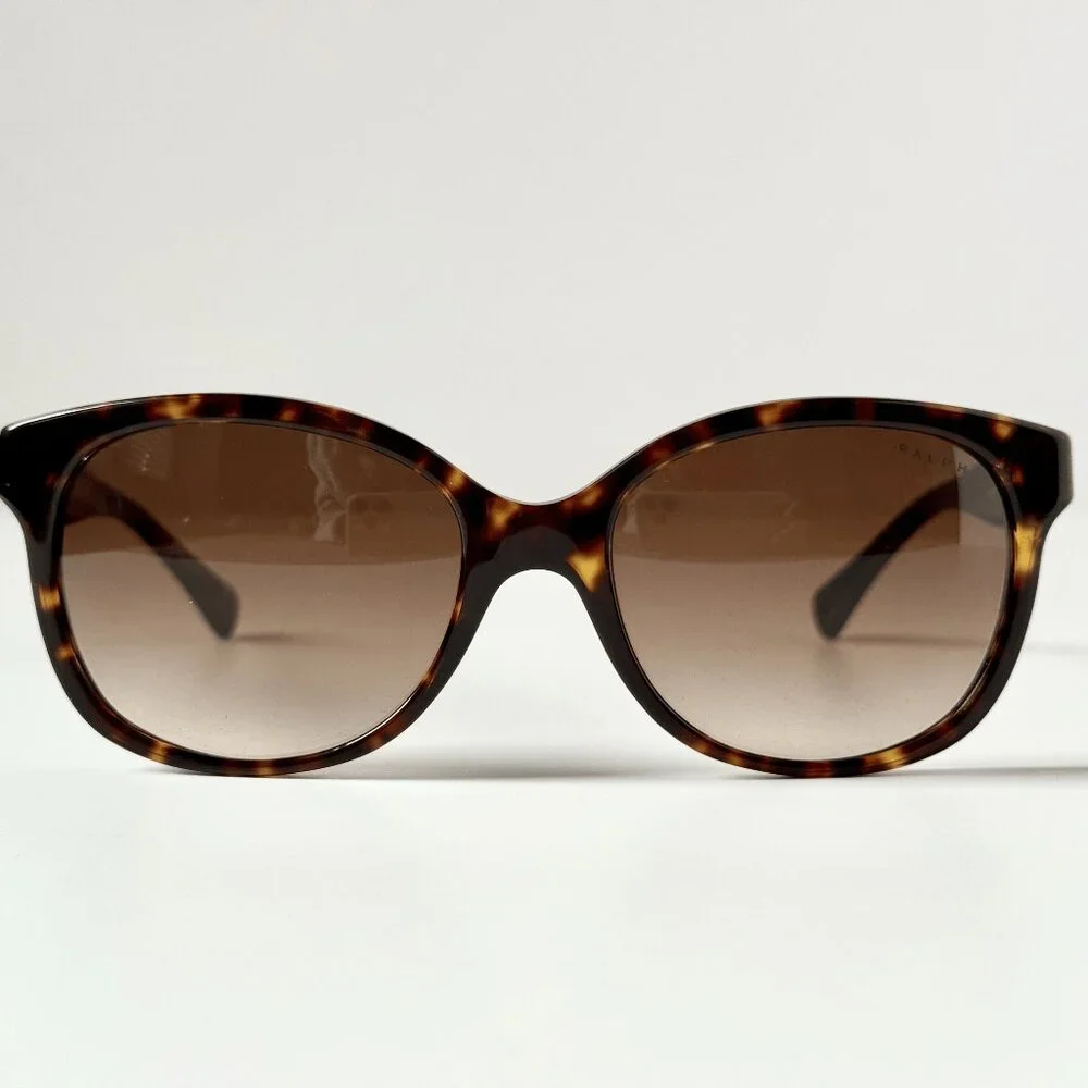Ralph RA5191 1378/13 Cat Eye Sunglasses 55mm Dark Havana Brown Gradient Women's - Picture 4 of 6
